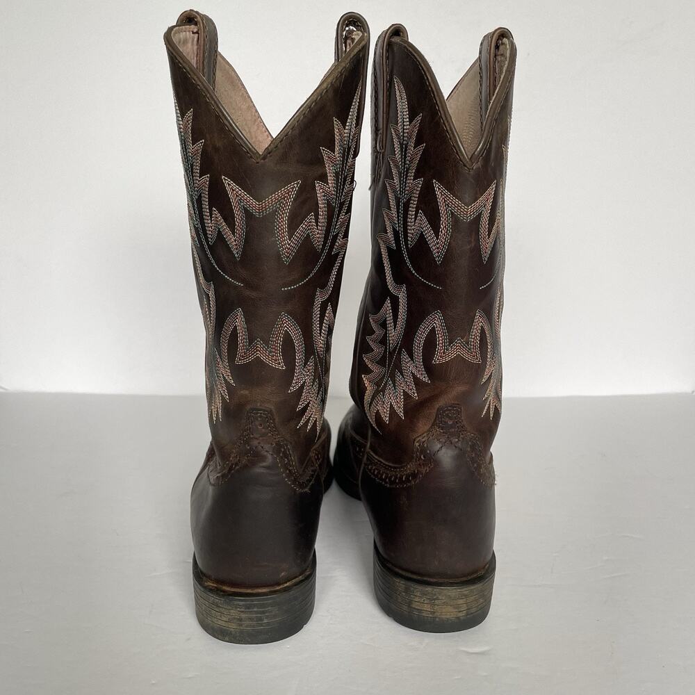 Ariat Heritage Stockman Cowboy Boots Women's 10B Brown Western Roper Cowgirl - Picture 5 of 13